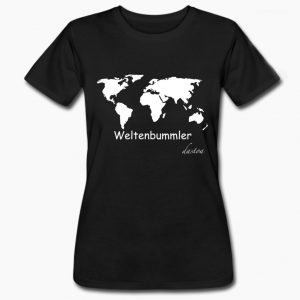 Weltenbummler Damen T-Shirt schwarz